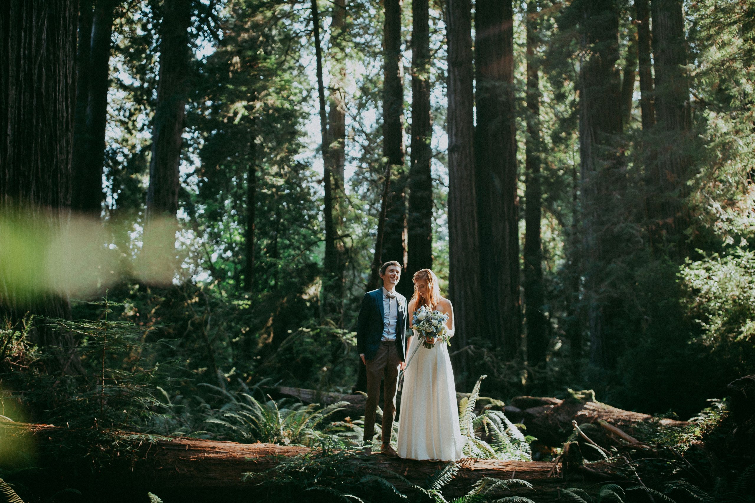 elopement of kelly and florian in the redwoods california