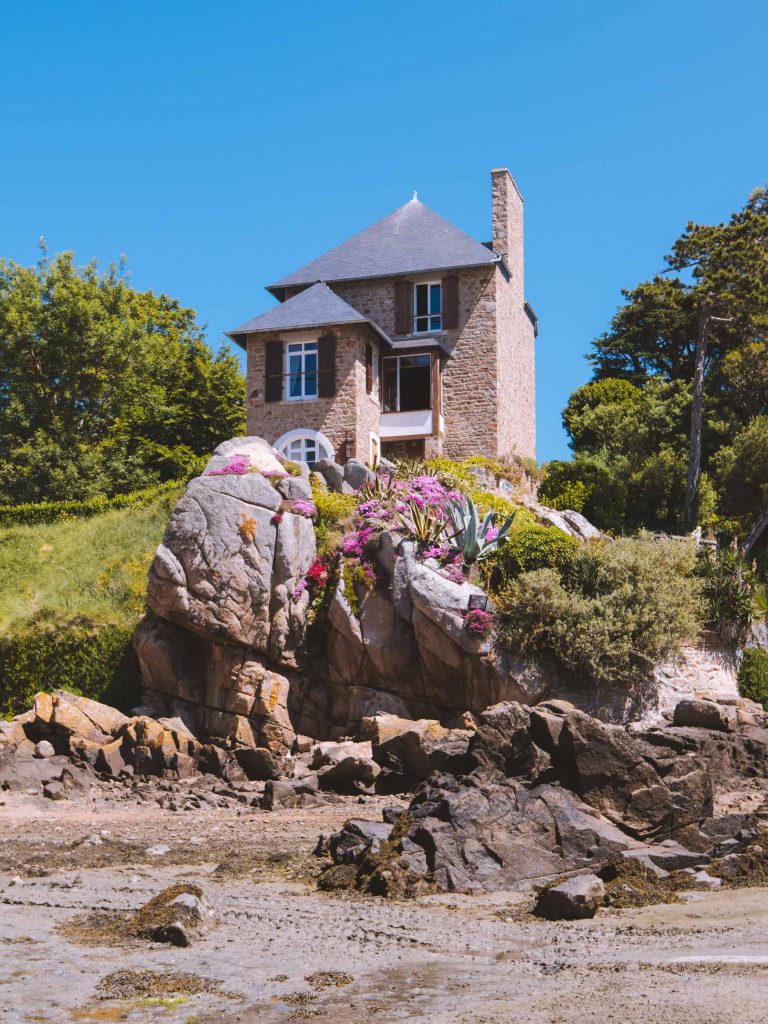 house on a rock in brittany