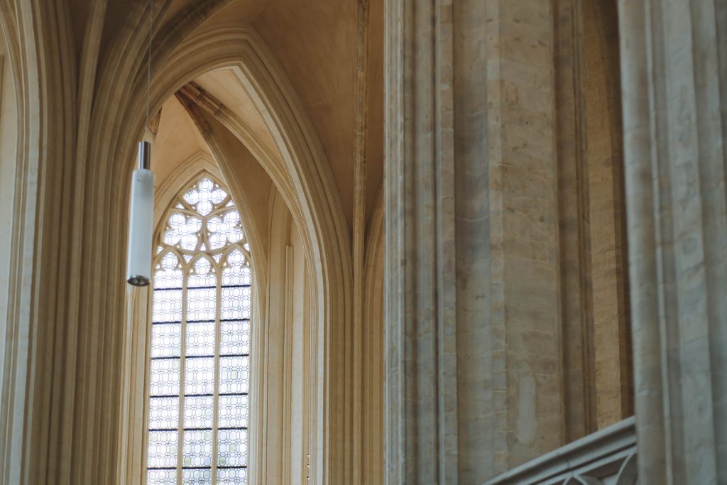 window inside the st peter's church in leuven