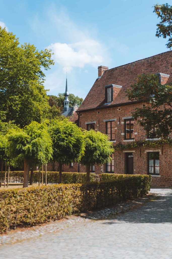 red brick house in great beguinage in leuven