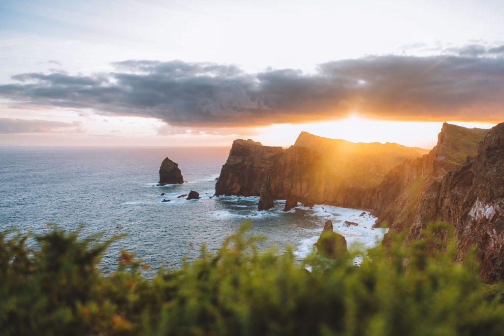 sunrise at miradouro ponta do rosto in madeira